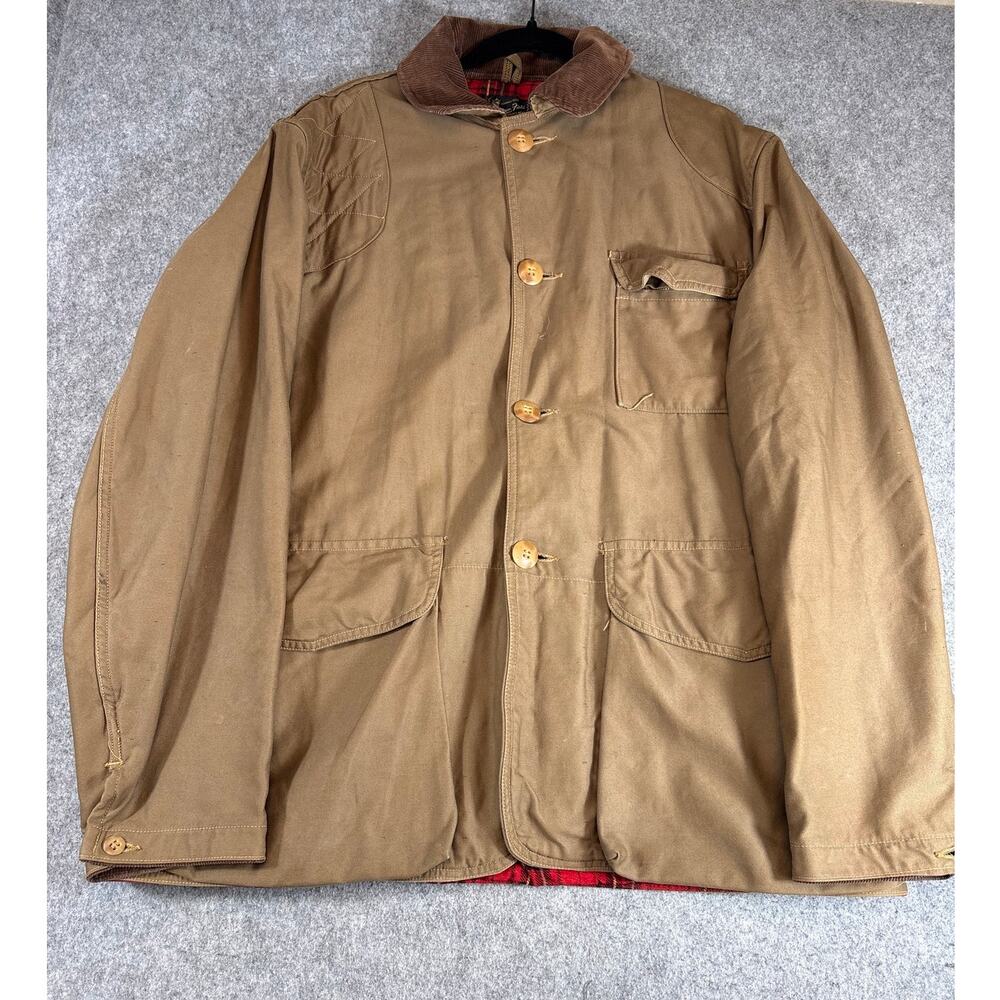 Vintage 50s American Field Utility Chore Jacket Mens 2XL Brown Hunting TRue VTG